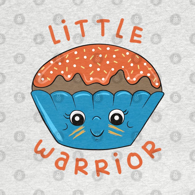 Little Warrior - Cute Warrior Cupcake Design - Blue by Funky Chik’n